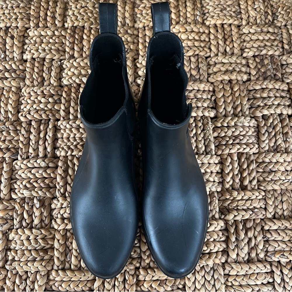 Black Rain Boots from Target.              7